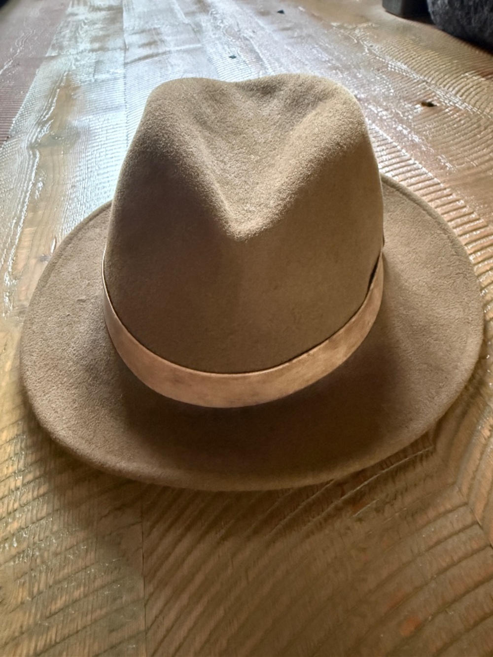 Makins New York Vintage Brown Wool Felt Fedora Hat - Size XL